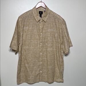 H&M Keith Haring Pop Artist Button Up Short Sleeve Button Down Shirt